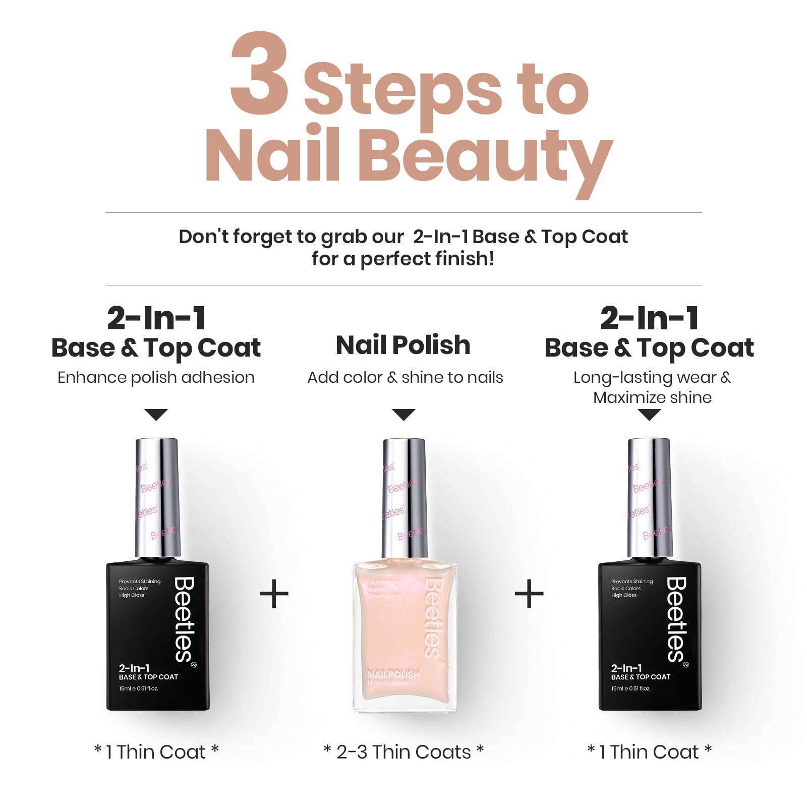Foto 7 pulgar | Esmalte Fortalecedor Y Corrector De Uñas Beetles 2 En 1 - Venta Internacional.