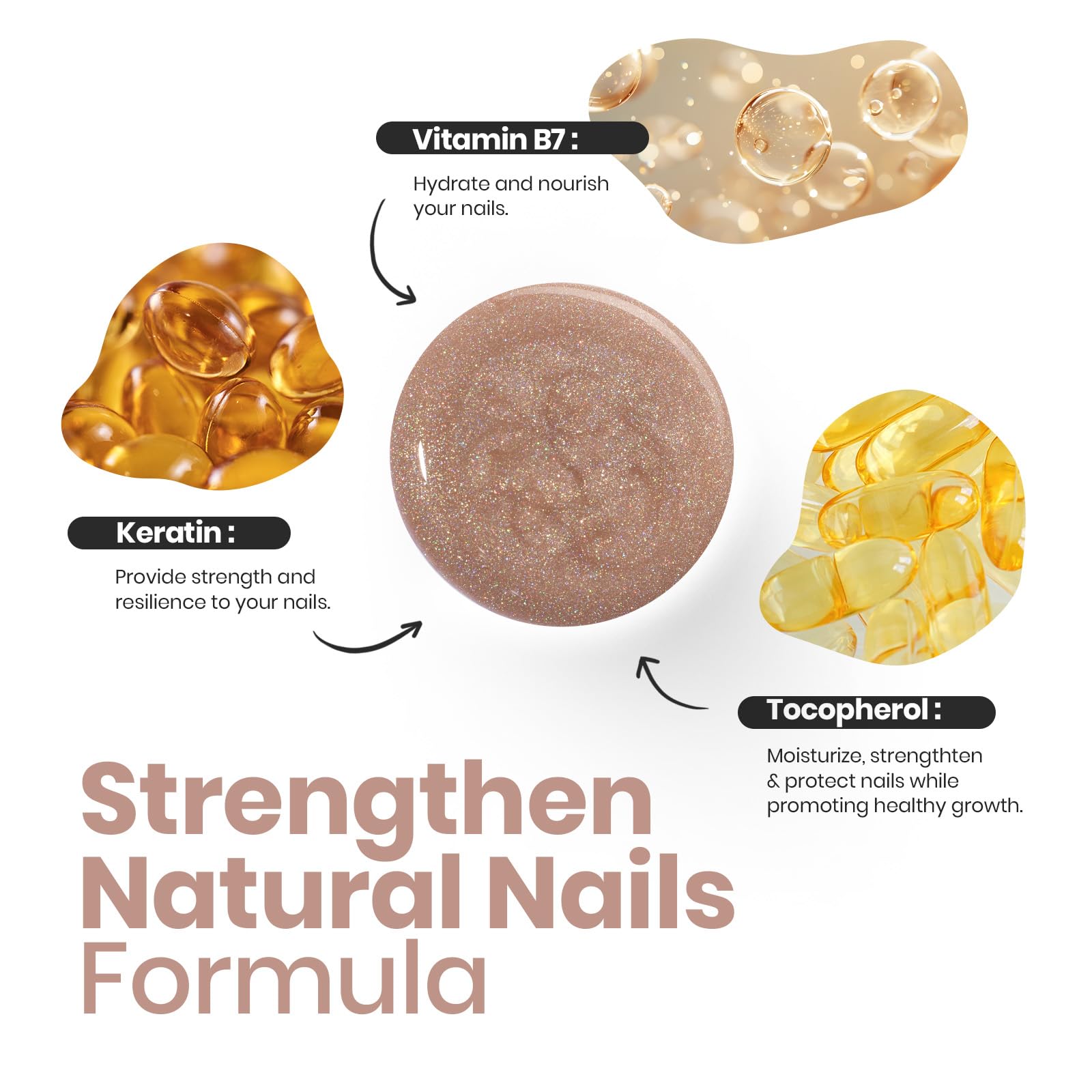 Foto 4 pulgar | Fortalecedor De Uñas Beetles Nail Growth, 15 Ml, Color Marrón Brillante - Venta Internacional.