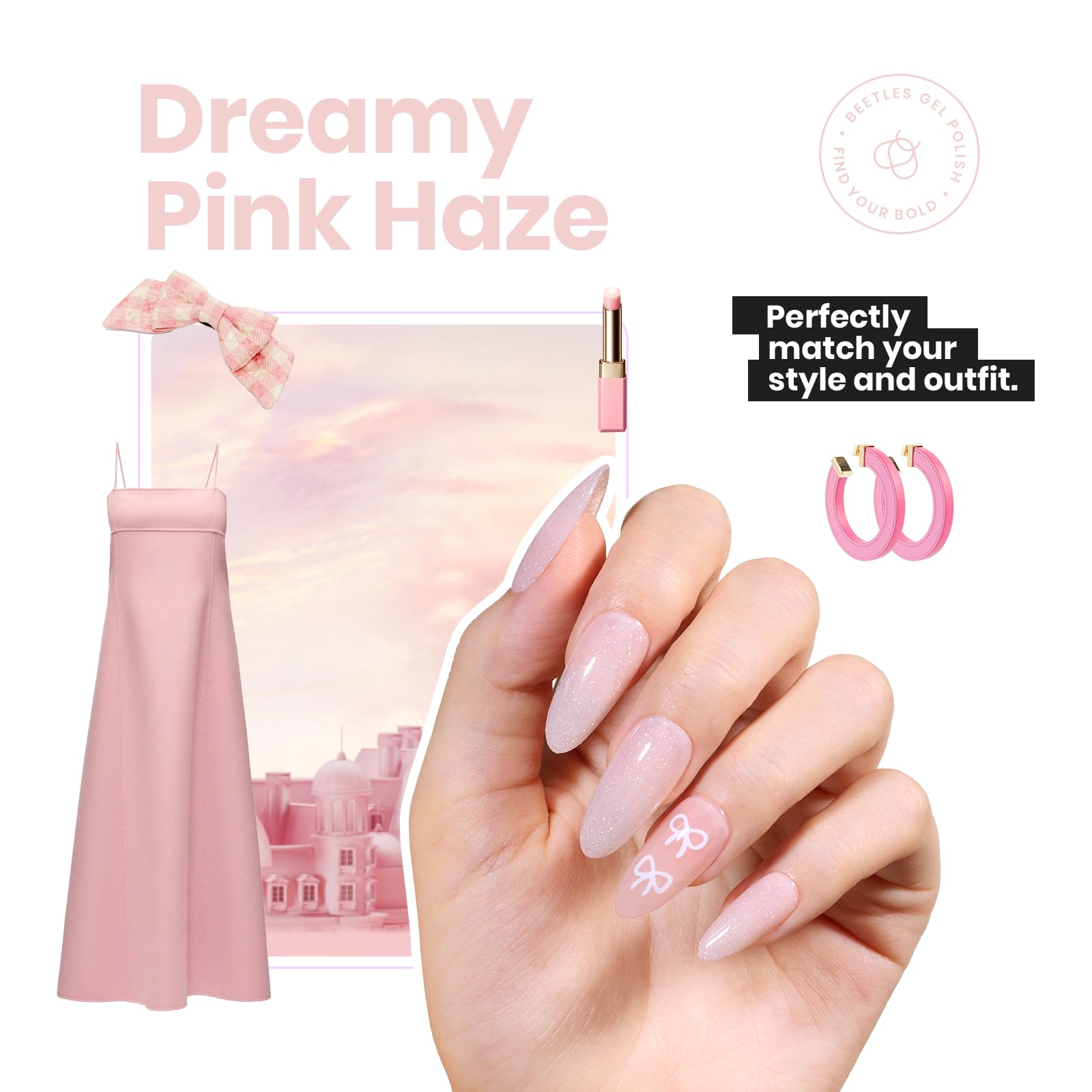 Foto 4 | Esmalte De Uñas Beetles 2 En 1, Fortalecedor De Uñas, Color Rosa Nude, 15 Ml - Venta Internacional.