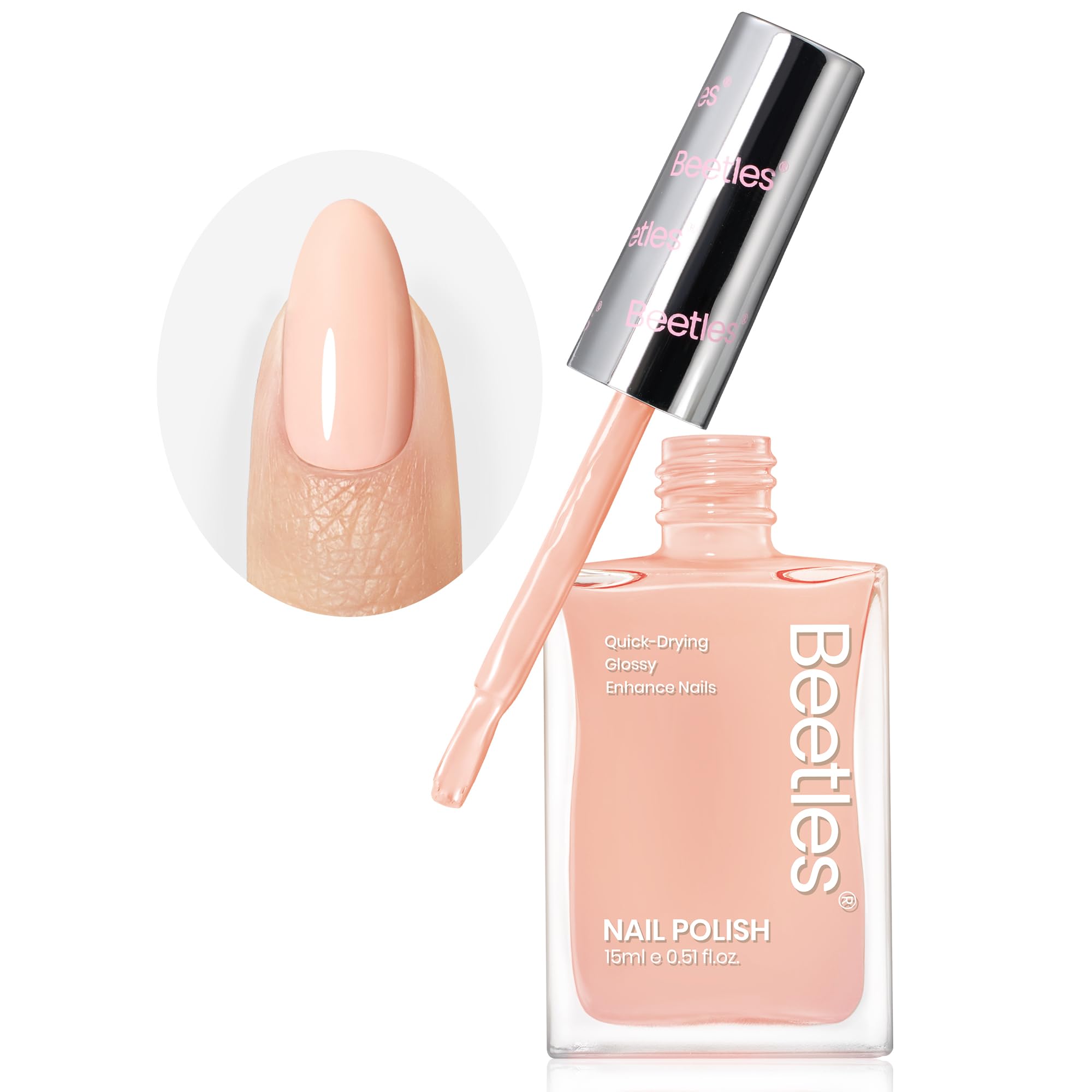 Fortalecedor De Uñas Beetles Bubbly Bliss Nude Pink 15 Ml - Venta Internacional.