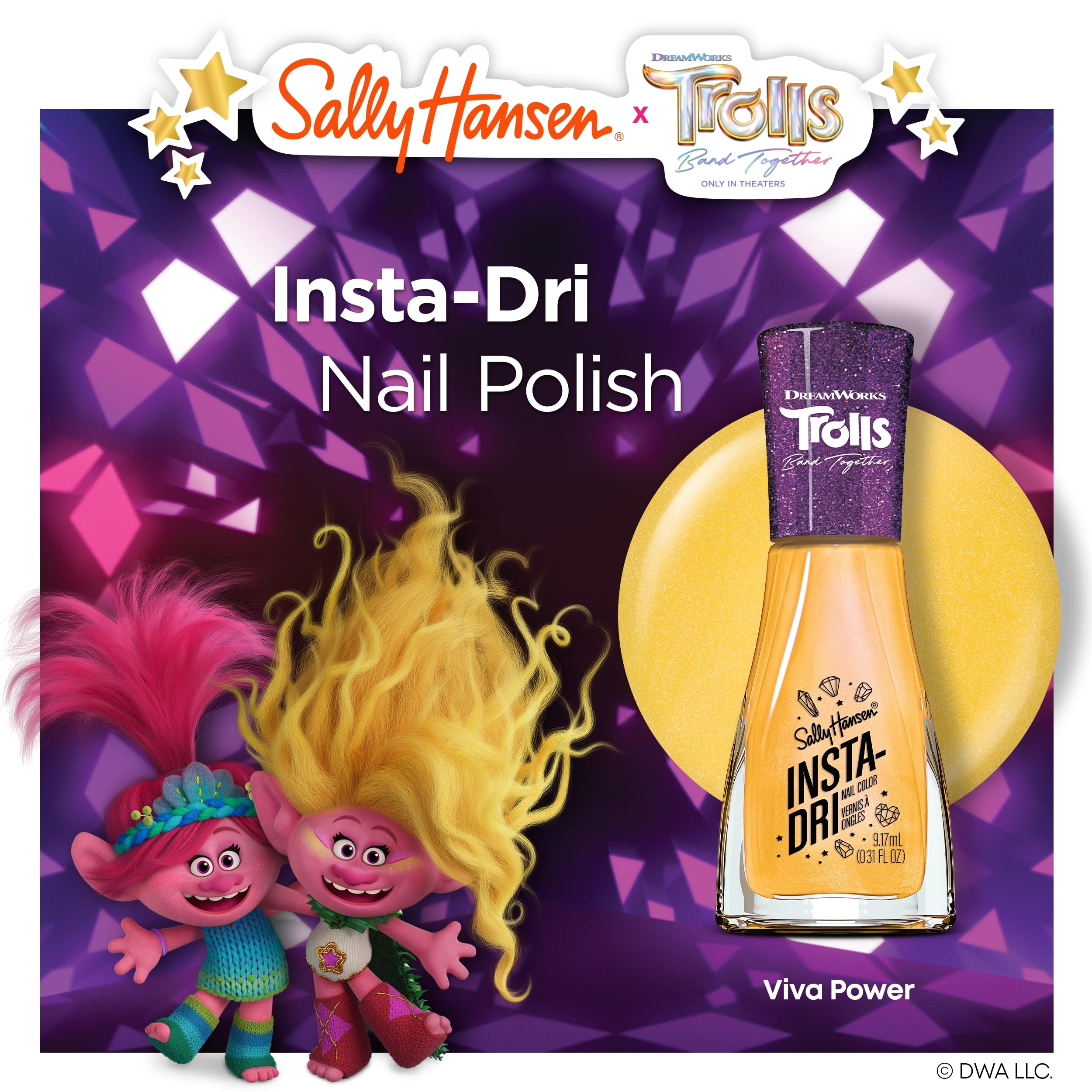 Foto 6 pulgar | Esmalte De Uñas Sally Hansen Insta-dri X Trolls Viva Power 9ml - Venta Internacional.