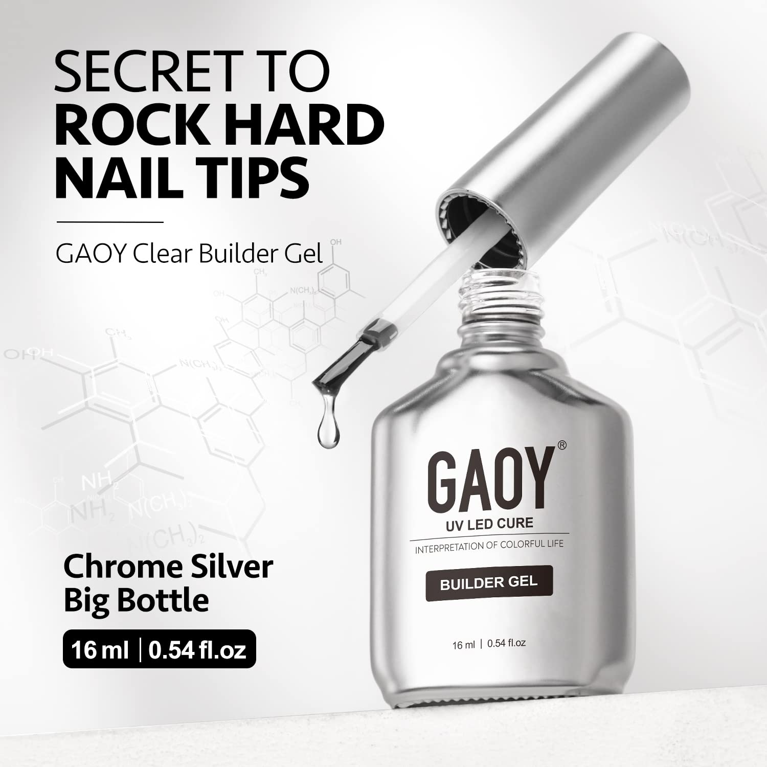 Foto 7 | Gel Formador De Uñas Gaoy Clear, 16 Ml, Fortalecedor De Uñas, Remojo Uv - Venta Internacional.