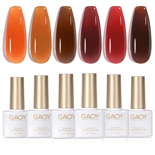 Foto 1 | Set De Esmaltes De Uñas Gaoy Jelly Brown Gel, 6 Colores, 7,3 Ml, Uv/led - Venta Internacional.