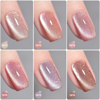 Foto 2 | Set De Esmaltes De Uñas Gaoy Pink Ocean Cat Eye Gel Con Imán De 7,3 Ml X6 - Venta Internacional.