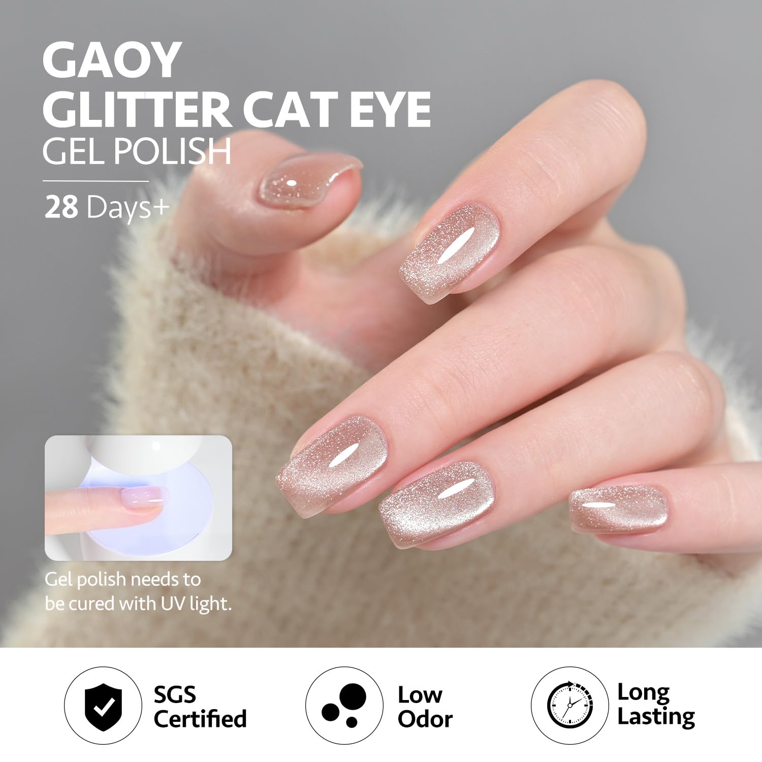 Foto 5 pulgar | Set De Esmaltes De Uñas Gaoy Pink Ocean Cat Eye Gel Con Imán De 7,3 Ml X6 - Venta Internacional.