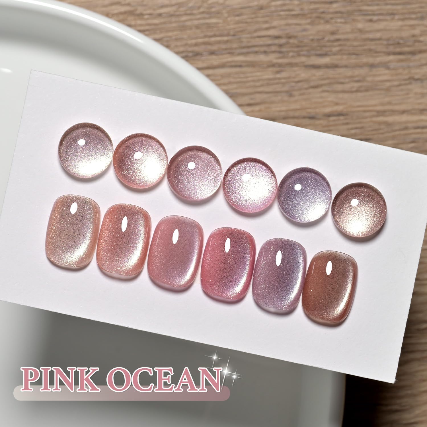 Foto 7 pulgar | Set De Esmaltes De Uñas Gaoy Pink Ocean Cat Eye Gel Con Imán De 7,3 Ml X6 - Venta Internacional.