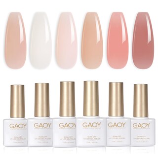 Foto 1 | Set De Esmaltes De Uñas Gaoy Milky Jelly Nude Gel, 6 Colores, 7,3 Ml - Venta Internacional.