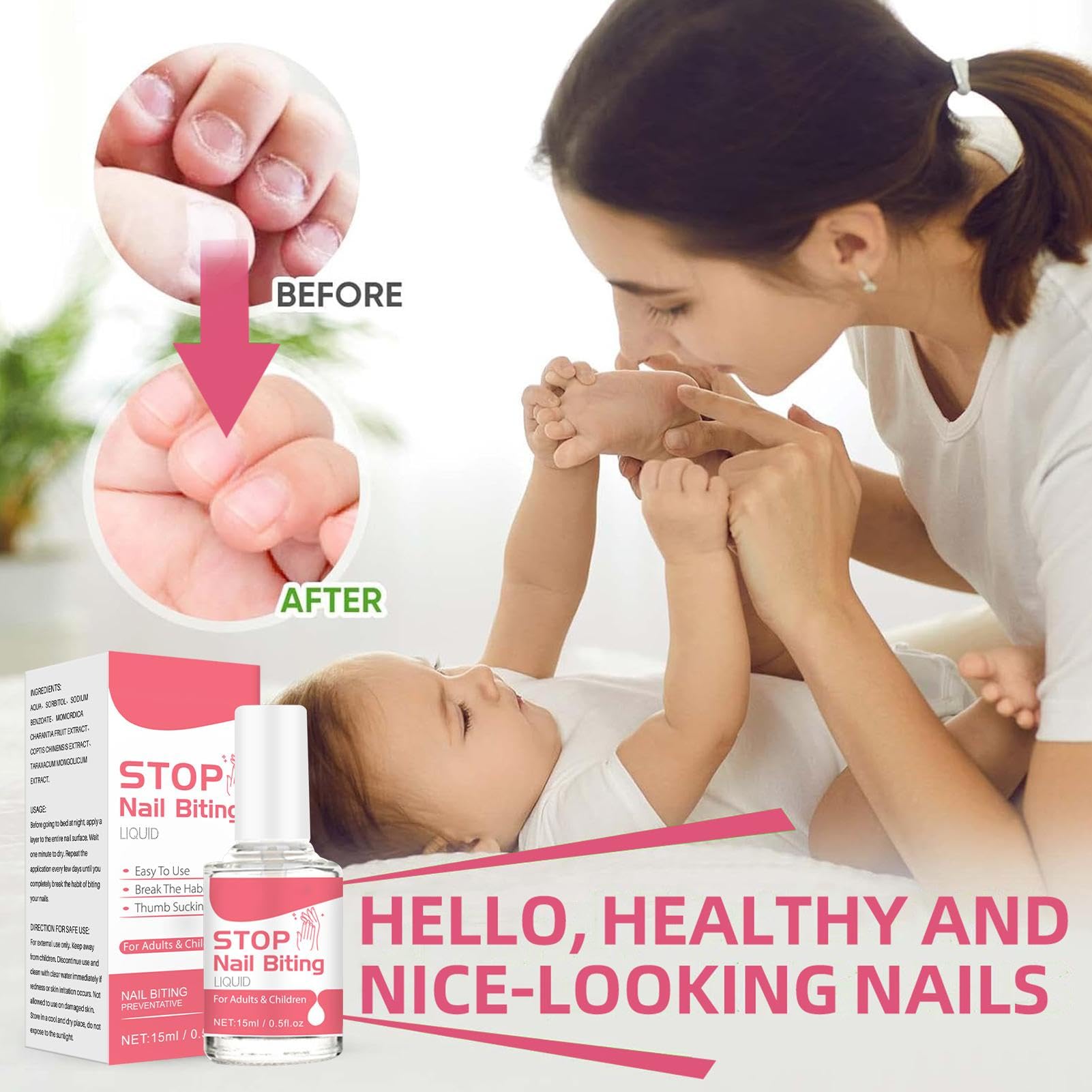 Foto 4 pulgar | Esmalte Para Morder Uñas, 15 Ml | Esmalte Que No Se Muerde Las Uñas - Venta Internacional.