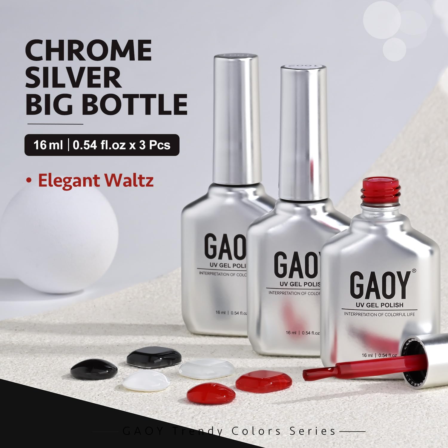 Foto 6 | Kit De Esmaltes De Uñas En Gel Gaoy Elegant Waltz, 3 Colores, 16 Ml, Remojo Uv - Venta Internacional.