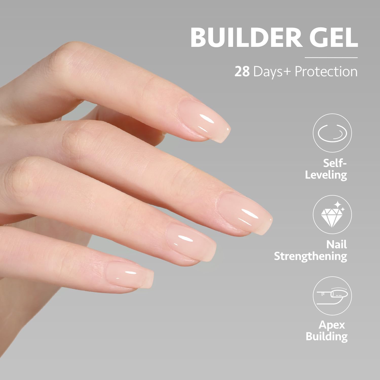 Foto 4 pulgar | Gel Formador De Uñas Gaoy, 16 Ml, Fortalecedor De Uñas, Color Rosa Lechoso - Venta Internacional.