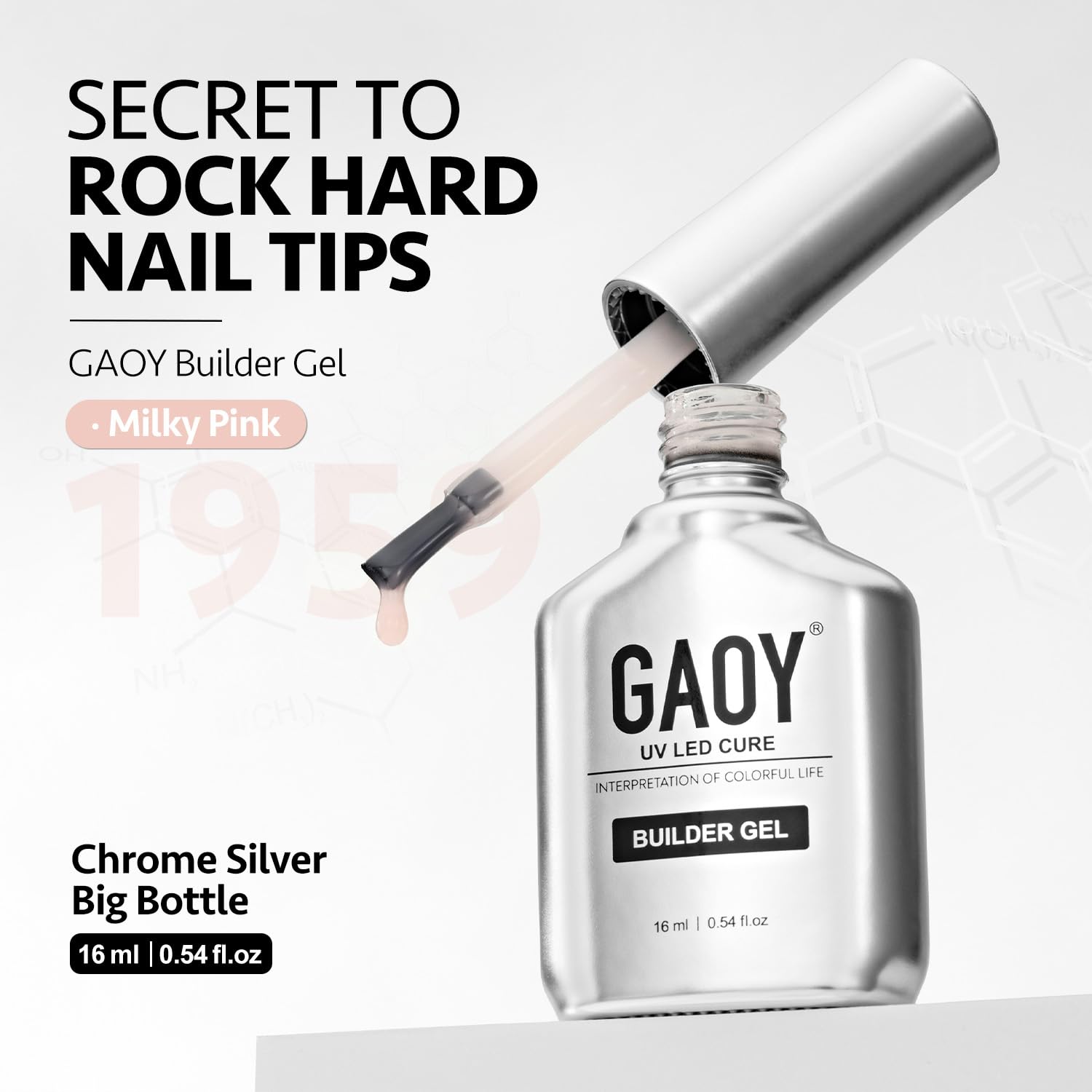 Foto 7 pulgar | Gel Formador De Uñas Gaoy, 16 Ml, Fortalecedor De Uñas, Color Rosa Lechoso - Venta Internacional.