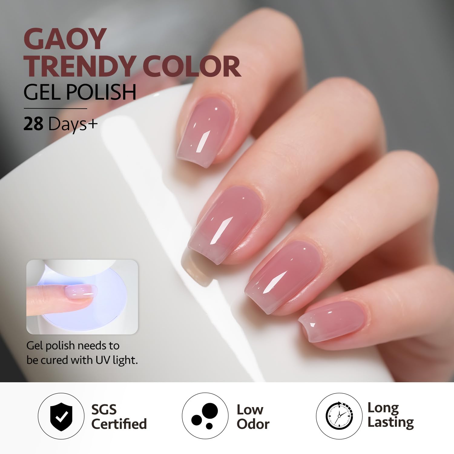 Foto 5 pulgar | Set De Esmaltes De Uñas Gaoy Jelly Gel Sheer Pink Nude, 33 Unidades Con Acc - Venta Internacional.