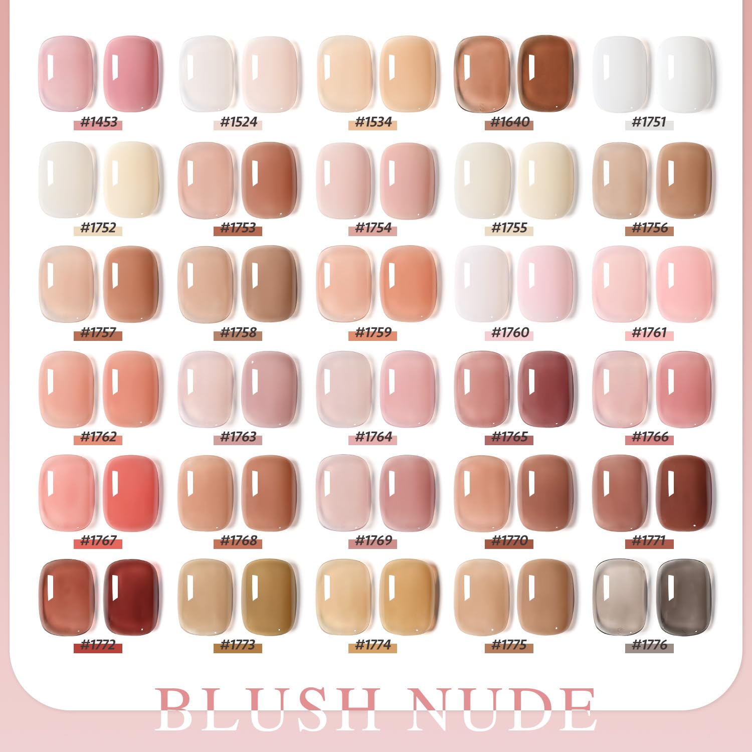 Foto 6 | Set De Esmaltes De Uñas Gaoy Jelly Gel Sheer Pink Nude, 33 Unidades Con Acc - Venta Internacional.