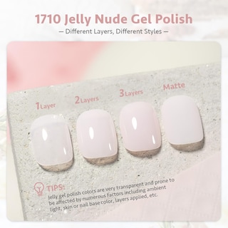 Foto 2 | Esmalte De Uñas En Gel Gaoy Jelly Nude Sheer Pink, 16 Ml, Para Decoración De Uñas - Venta Internacional.