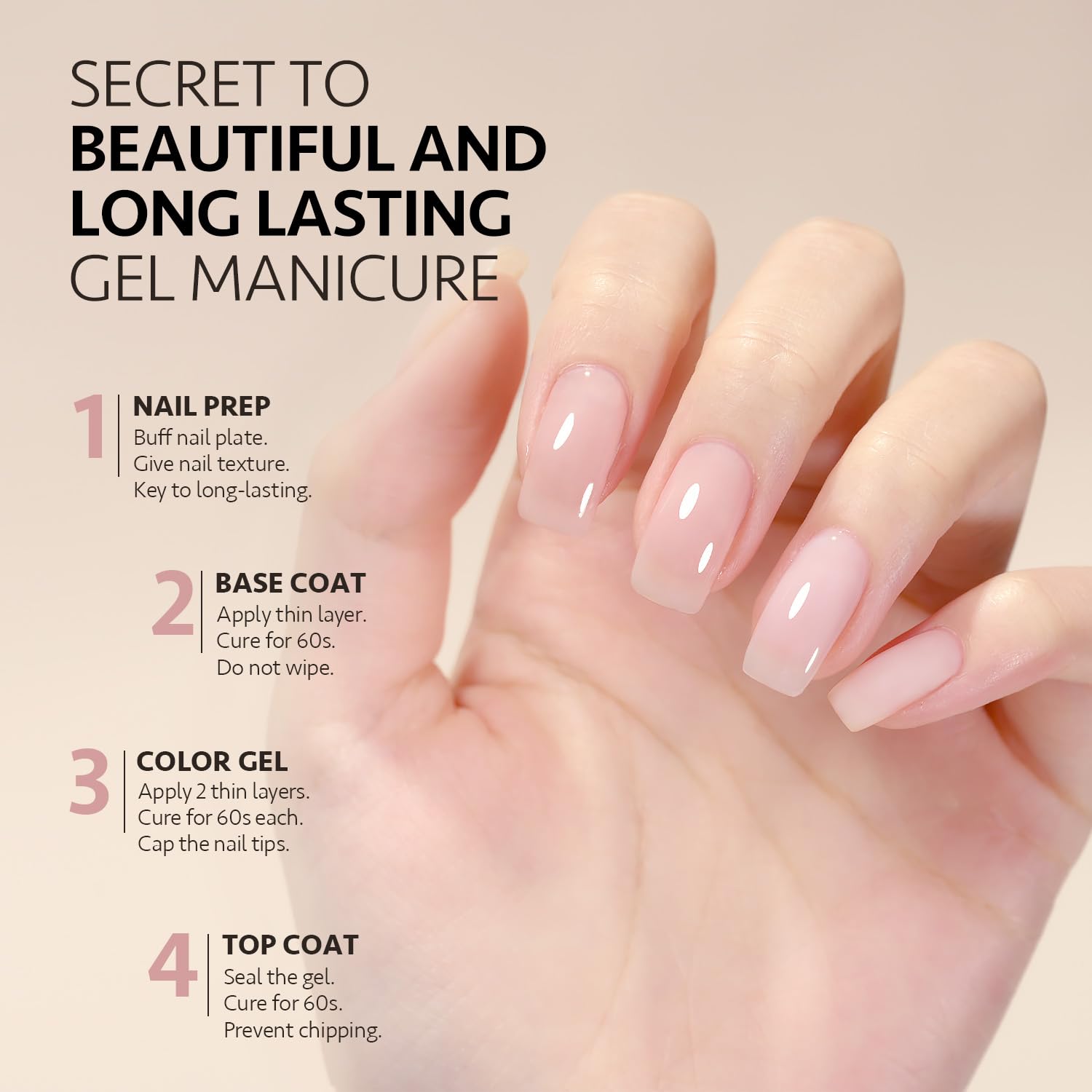 Foto 5 | Esmalte De Uñas En Gel Gaoy Jelly Nude Sheer Pink, 16 Ml, Para Decoración De Uñas - Venta Internacional.