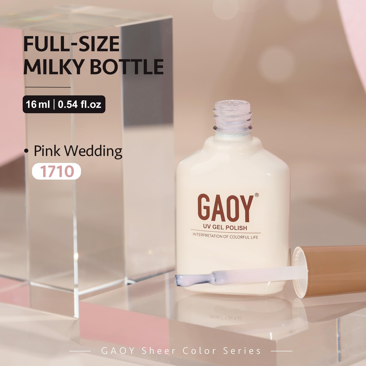 Foto 6 | Esmalte De Uñas En Gel Gaoy Jelly Nude Sheer Pink, 16 Ml, Para Decoración De Uñas - Venta Internacional.