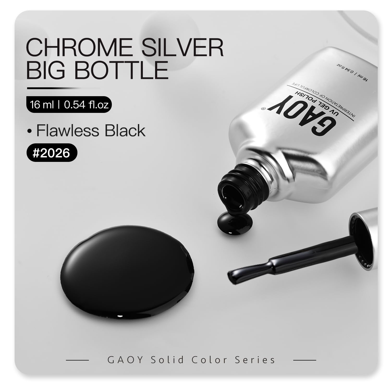 Foto 7 pulgar | Esmalte De Uñas En Gel Gaoy, Negro, 16 Ml, Remoja Y Cura Con Luz Uv - Venta Internacional.