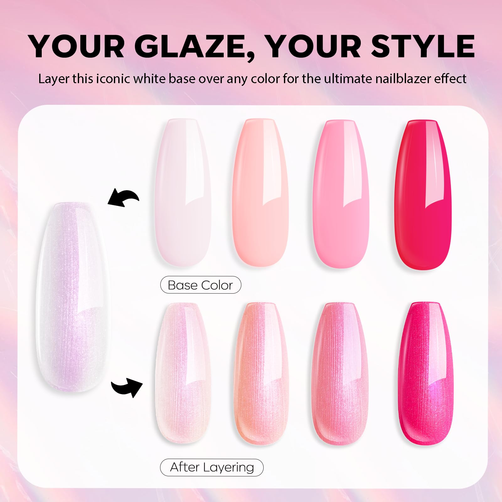 Foto 2 | Set De Esmaltes De Uñas Modelones, 6 Colores, Rosa Intenso, Rosa Nude - Venta Internacional.