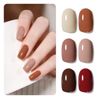 Foto 1 | Set De Esmaltes De Uñas En Gel Gaoy, Rojo, Marrón Y Blanco, 6,5 Ml X 6 - Venta Internacional.