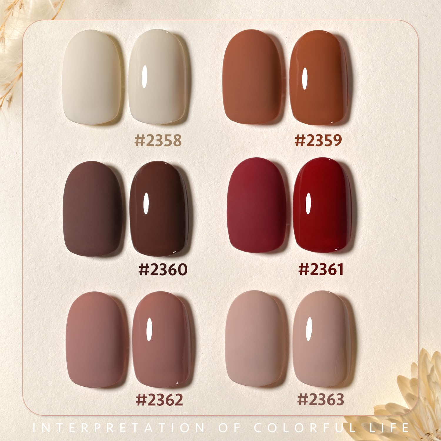 Foto 3 pulgar | Set De Esmaltes De Uñas En Gel Gaoy, Rojo, Marrón Y Blanco, 6,5 Ml X 6 - Venta Internacional.