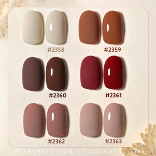 Foto 2 | Set De Esmaltes De Uñas En Gel Gaoy, Rojo, Marrón Y Blanco, 6,5 Ml X 6 - Venta Internacional.