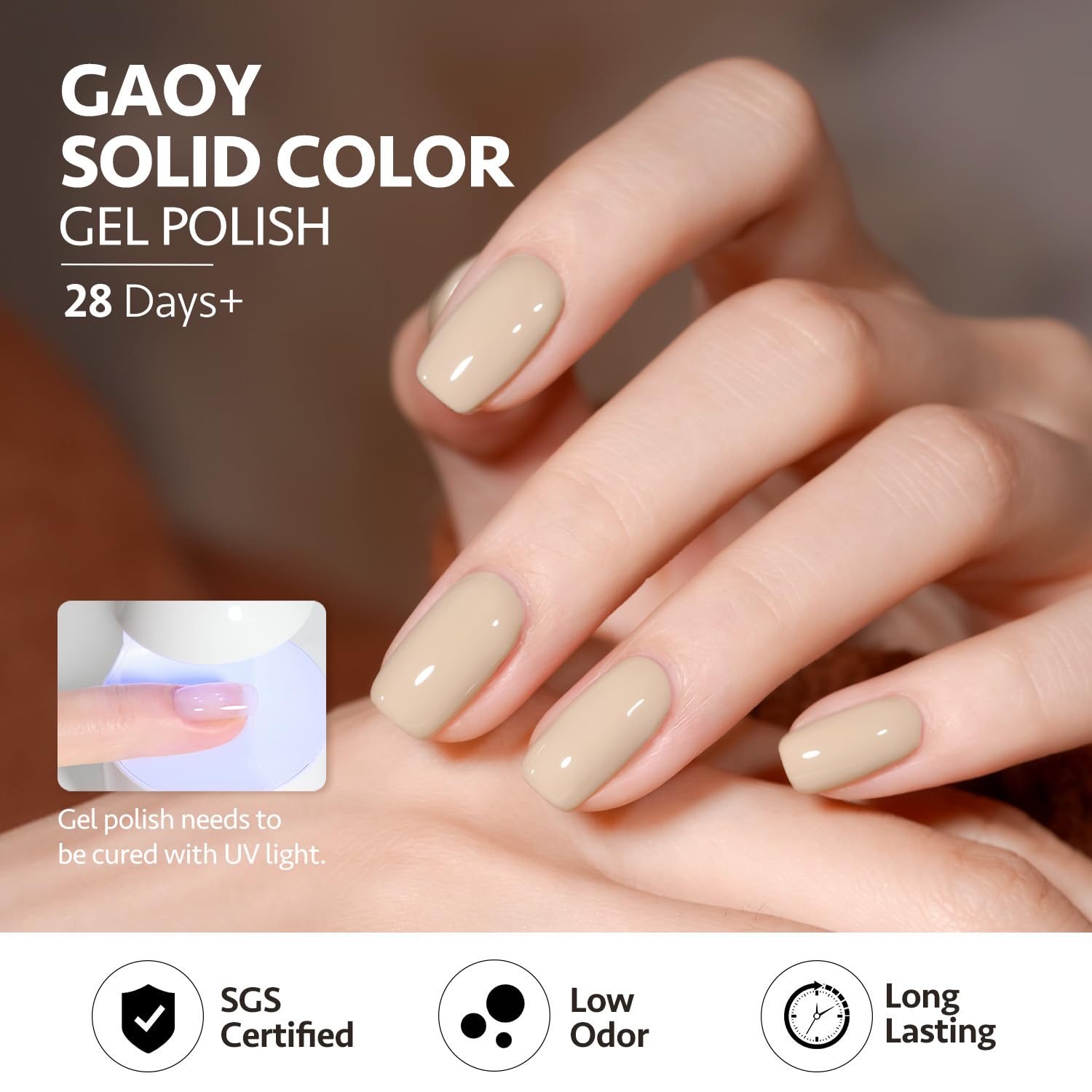Foto 6 pulgar | Set De Esmaltes De Uñas En Gel Gaoy, Rojo, Marrón Y Blanco, 6,5 Ml X 6 - Venta Internacional.