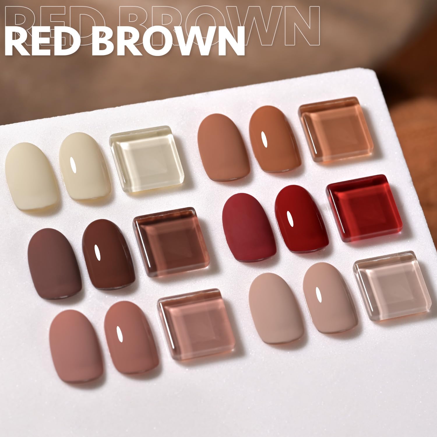 Foto 6 | Set De Esmaltes De Uñas En Gel Gaoy, Rojo, Marrón Y Blanco, 6,5 Ml X 6 - Venta Internacional.