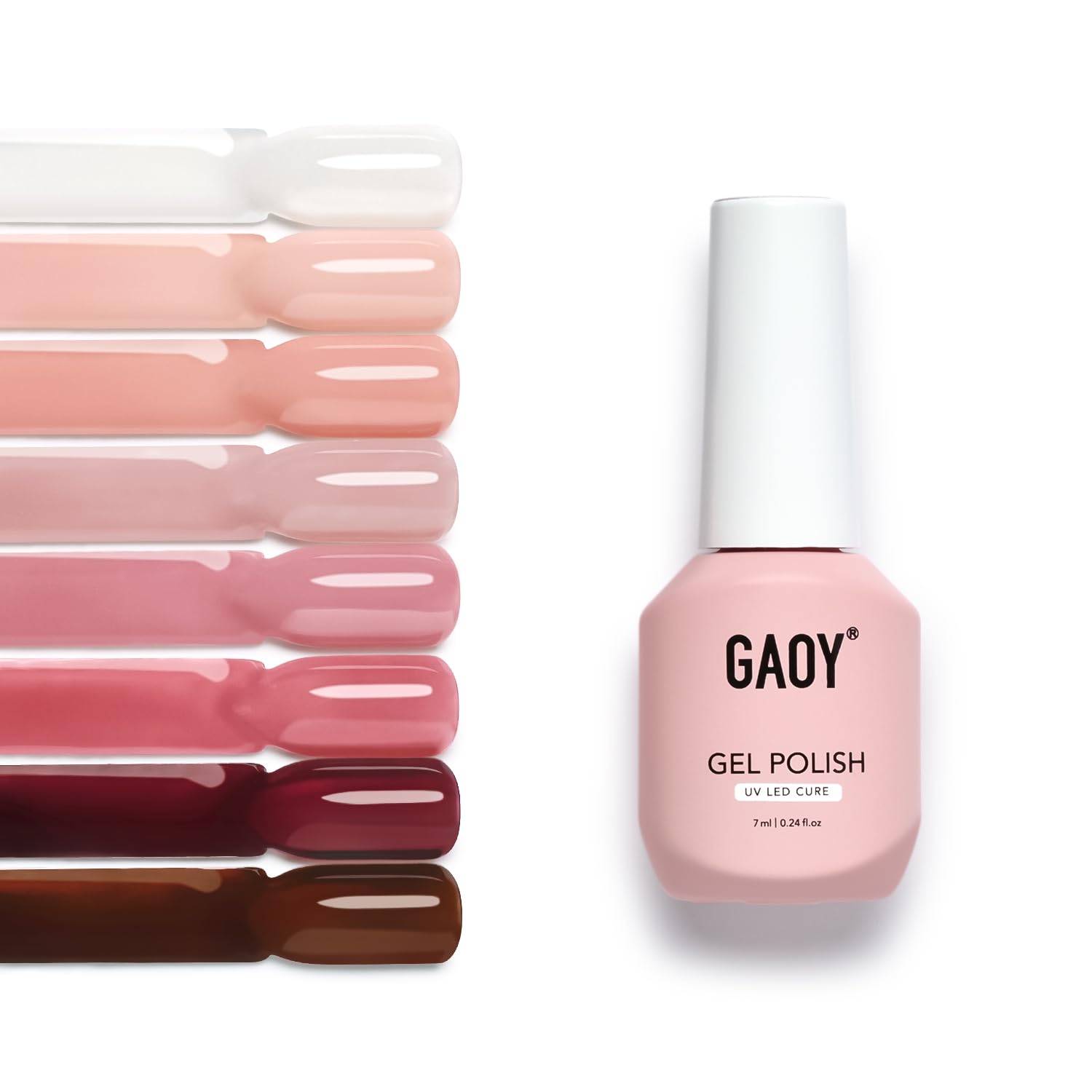 Set De Esmaltes De Uñas Gaoy Jelly Gel 8 Colores Translúcidos, 7 Ml - Venta Internacional.