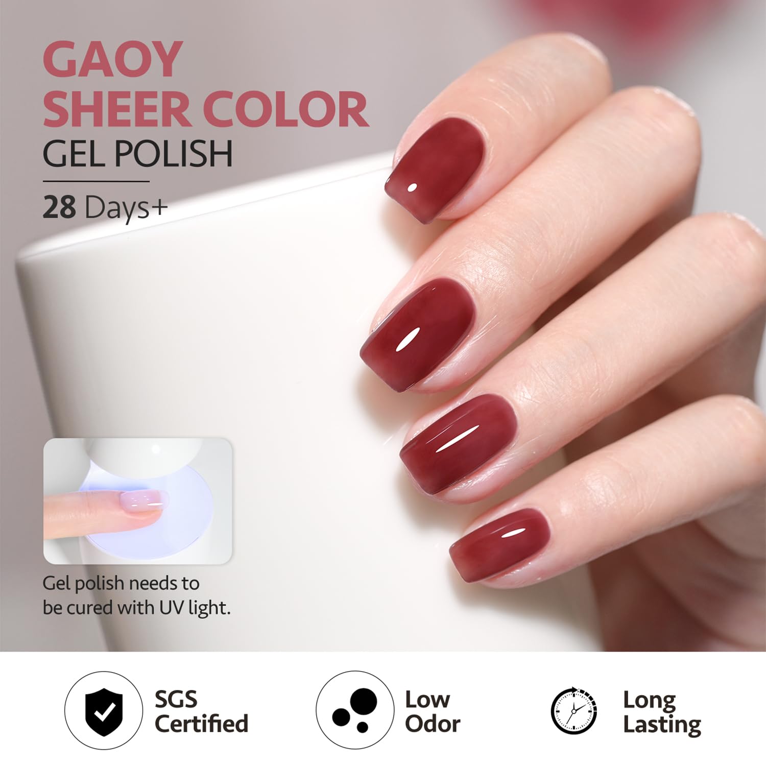 Foto 6 pulgar | Set De Esmaltes De Uñas Gaoy Jelly Gel 8 Colores Translúcidos, 7 Ml - Venta Internacional.