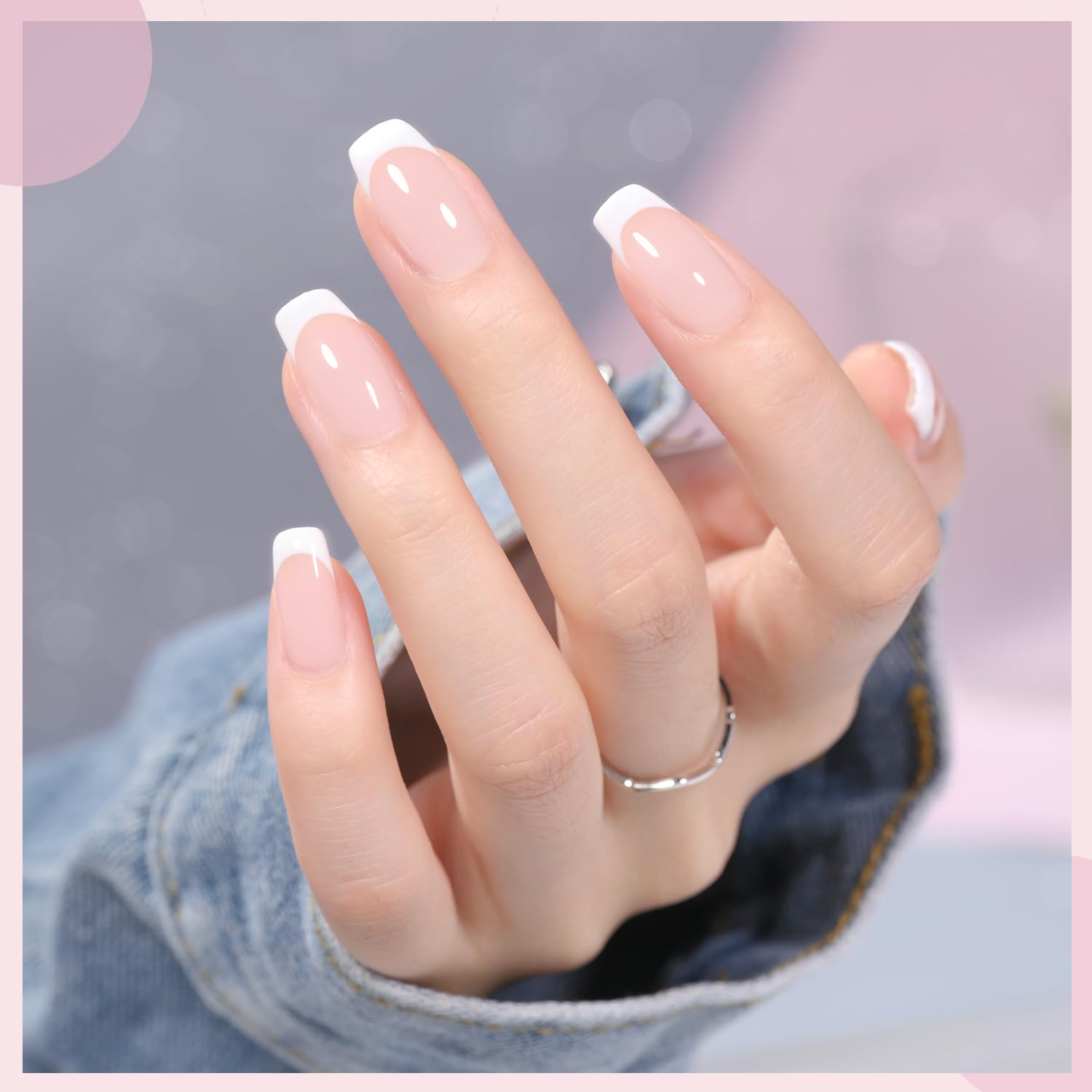Foto 6 pulgar | Estampador De Uñas Gaoy Con 2 Esmaltes En Gel, 16 Ml, Kit De Manicura Francesa - Venta Internacional.