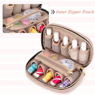 Foto 2 | Estuche De Esmalte De Uñas Luxja Con Capacidad Para 10 Botellas De 15 Ml Con Bolsillos Con Cierre - Venta Internacional