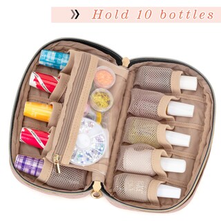 Foto 3 | Estuche De Esmalte De Uñas Luxja Con Capacidad Para 10 Botellas De 15 Ml Con Bolsillos Con Cierre - Venta Internacional