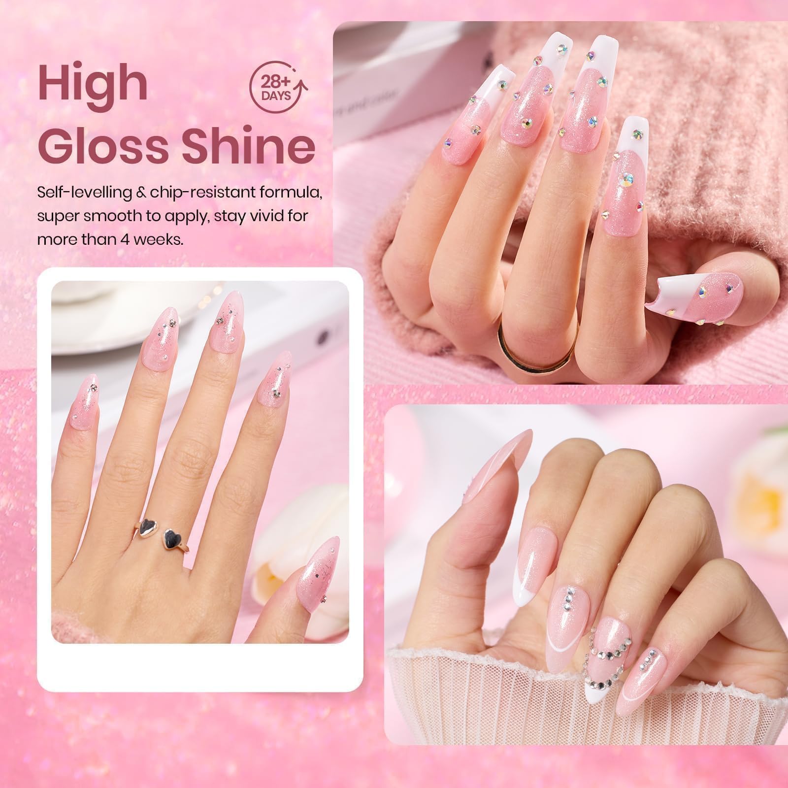 Foto 5 pulgar | Esmalte De Uñas Beetles Jelly Gel, 6 Unidades, Purpurina Rosa Nude, 7,5 Ml - Venta Internacional.