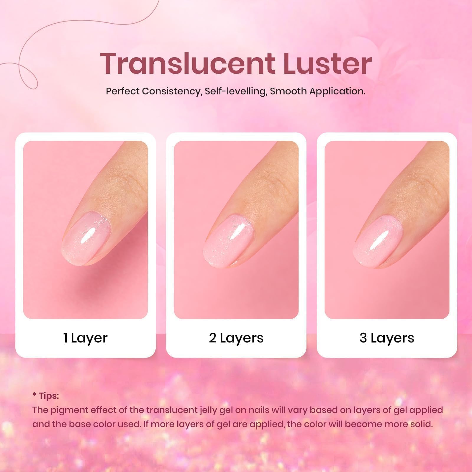 Foto 6 pulgar | Esmalte De Uñas Beetles Jelly Gel, 6 Unidades, Purpurina Rosa Nude, 7,5 Ml - Venta Internacional.