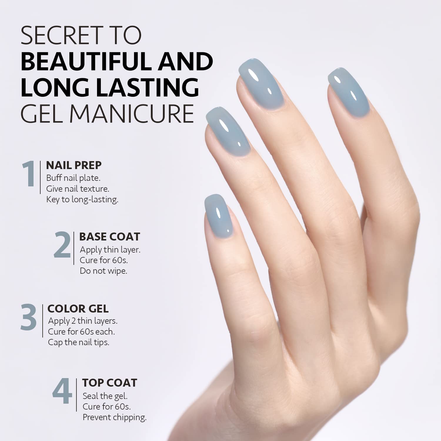 Foto 6 pulgar | Kit De Esmaltes De Uñas En Gel Gaoy Cloudy Coast, 3 Colores, 16 Ml, Uv Soak Off - Venta Internacional.