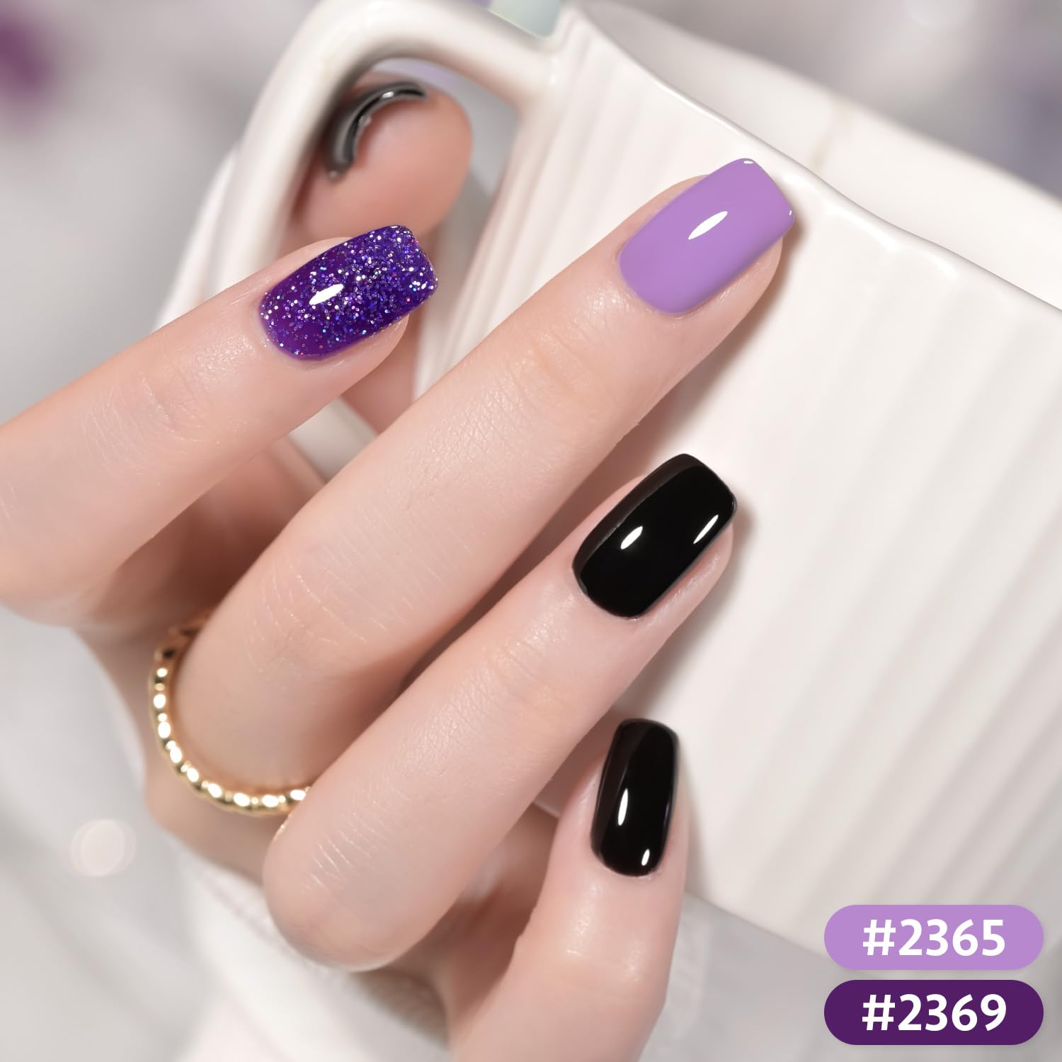 Foto 4 | Set De Esmaltes De Uñas En Gel Gaoy Purple, 6 Colores, Purpurina - Venta Internacional.