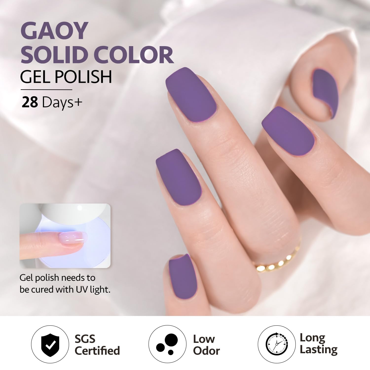 Foto 6 pulgar | Set De Esmaltes De Uñas En Gel Gaoy Purple, 6 Colores, Purpurina - Venta Internacional.