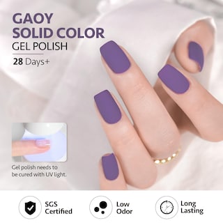 Foto 5 | Set De Esmaltes De Uñas En Gel Gaoy Purple, 6 Colores, Purpurina - Venta Internacional.