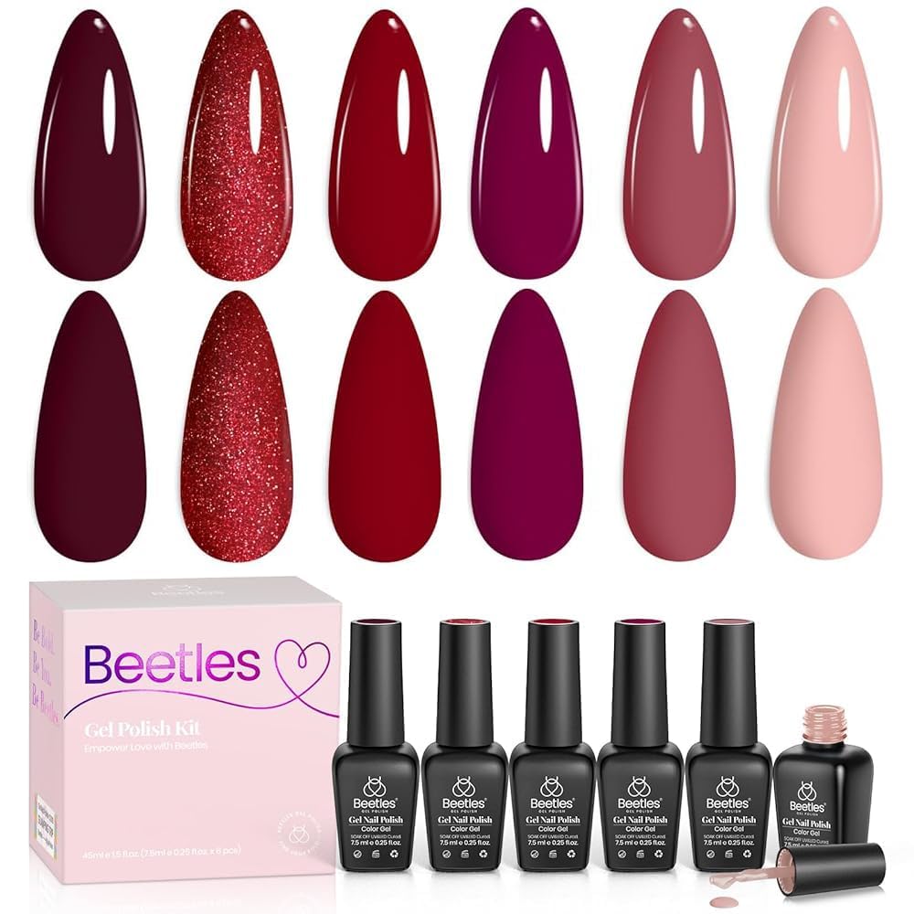 Foto 1 | Esmalte De Uñas En Gel Beetles Marvelous Lady Collection, 6 Colores - Venta Internacional.