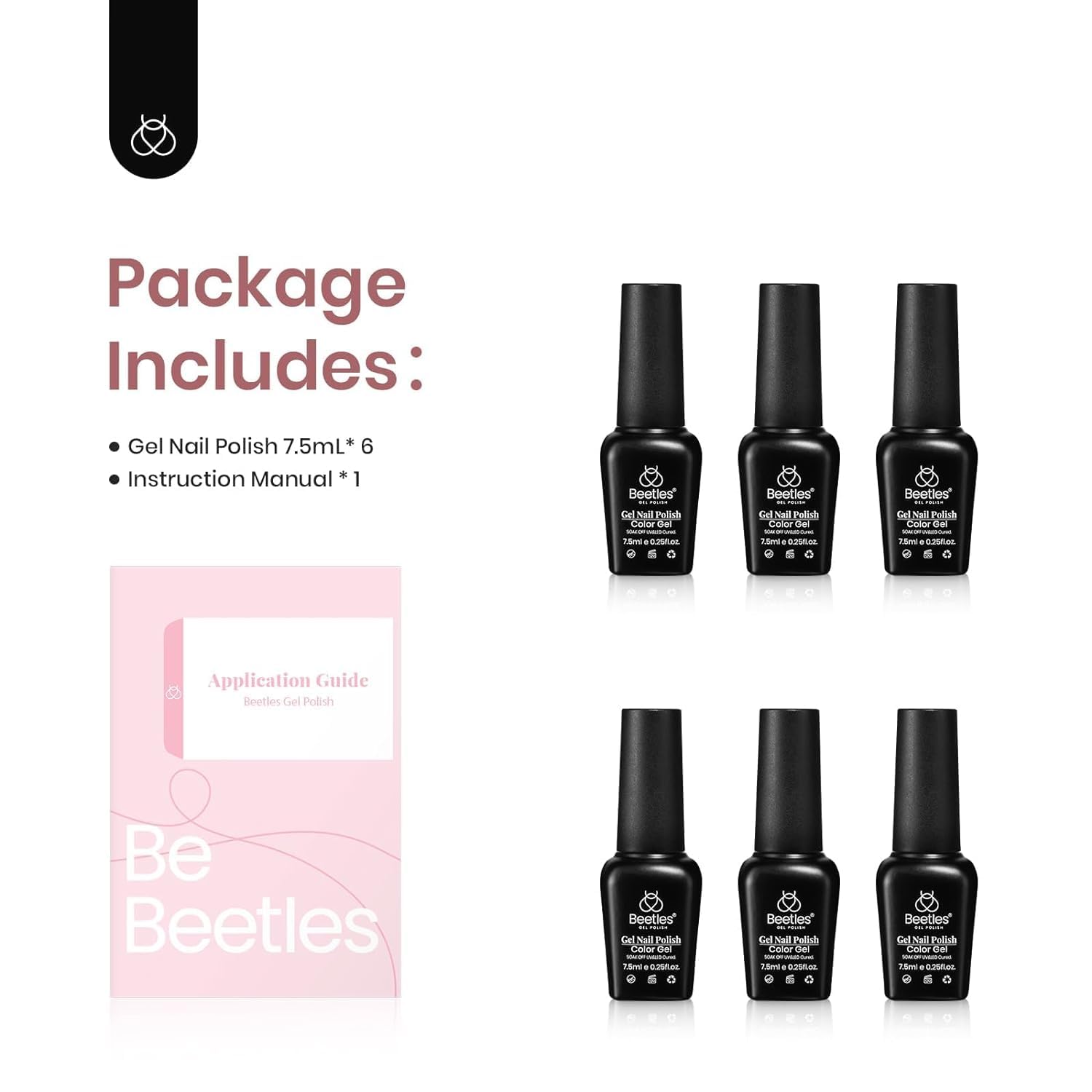 Foto 6 | Esmalte De Uñas En Gel Beetles Marvelous Lady Collection, 6 Colores - Venta Internacional.