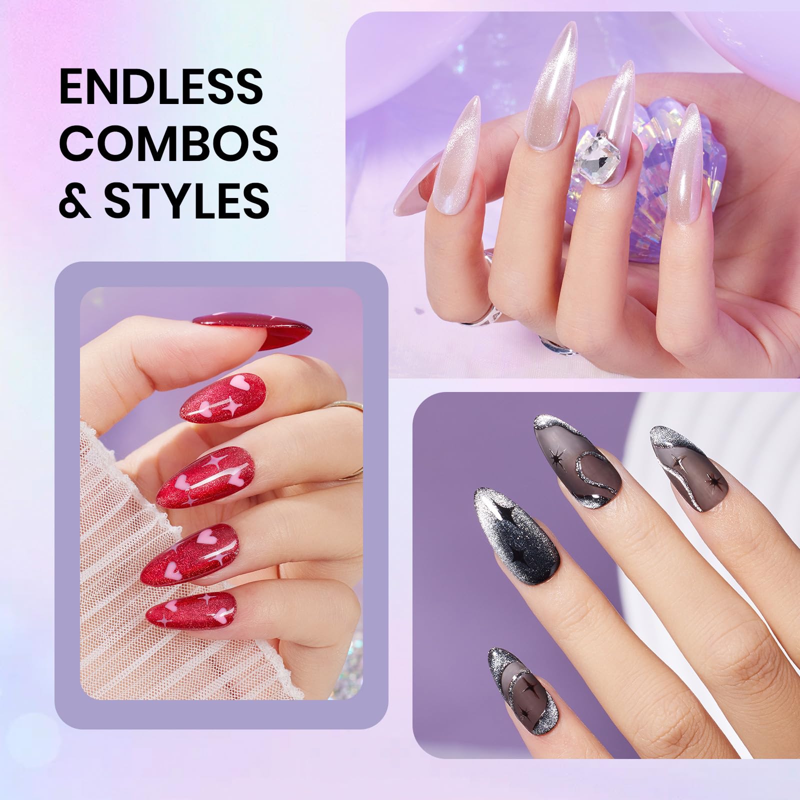 Foto 5 pulgar | Esmalte De Uñas En Gel Beetles Cat Eye 15 Ml Silver Shimmer - Venta Internacional.