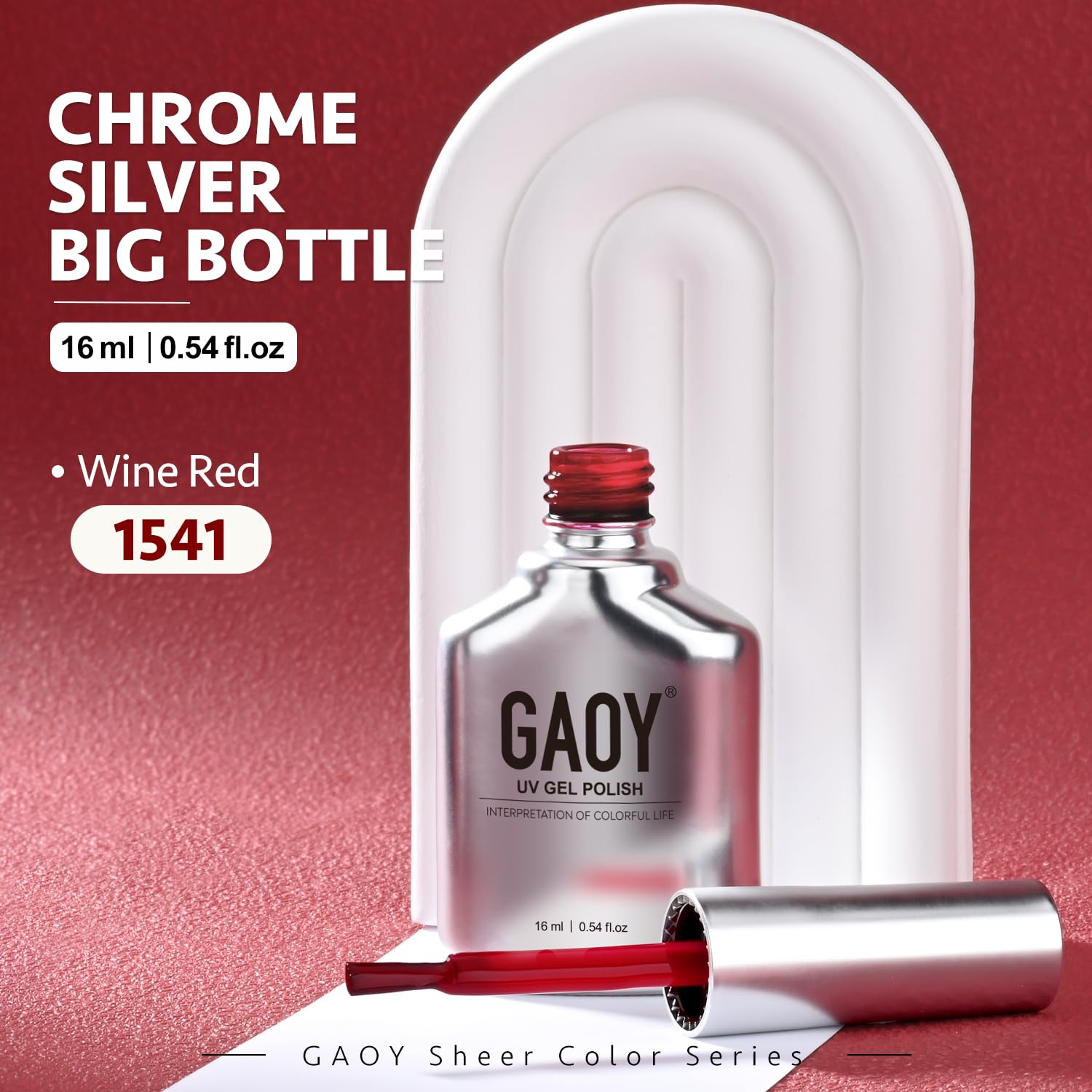Foto 7 | Esmalte De Uñas Gaoy Sheer Red Gel 16 Ml Soak Off Translúcido - Venta Internacional.