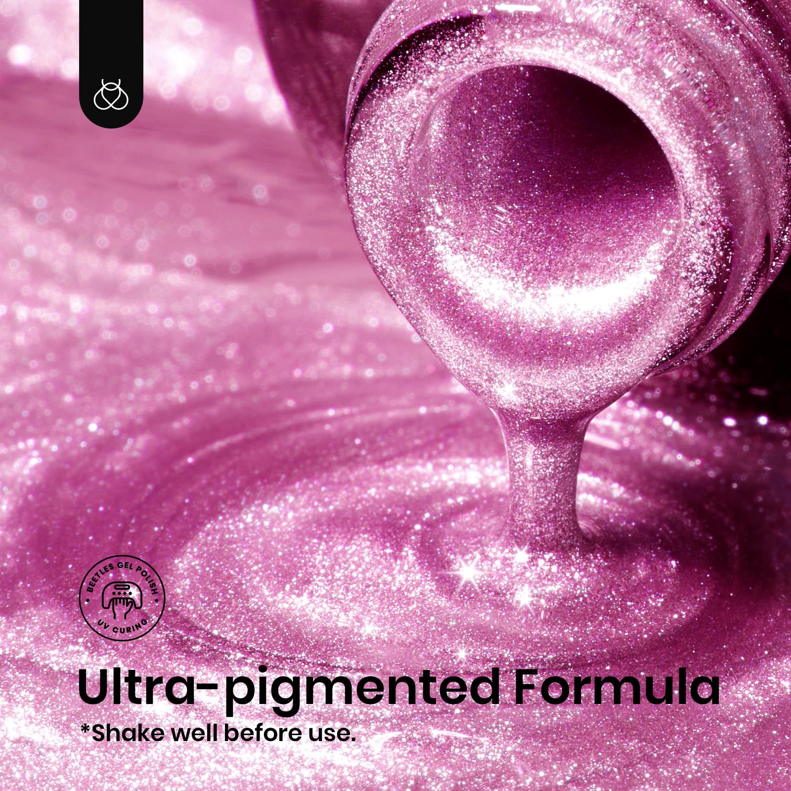 Foto 4 pulgar | Esmalte De Uñas En Gel Beetles Cat Eye Pink, 15 Ml Con Imán - Venta Internacional.