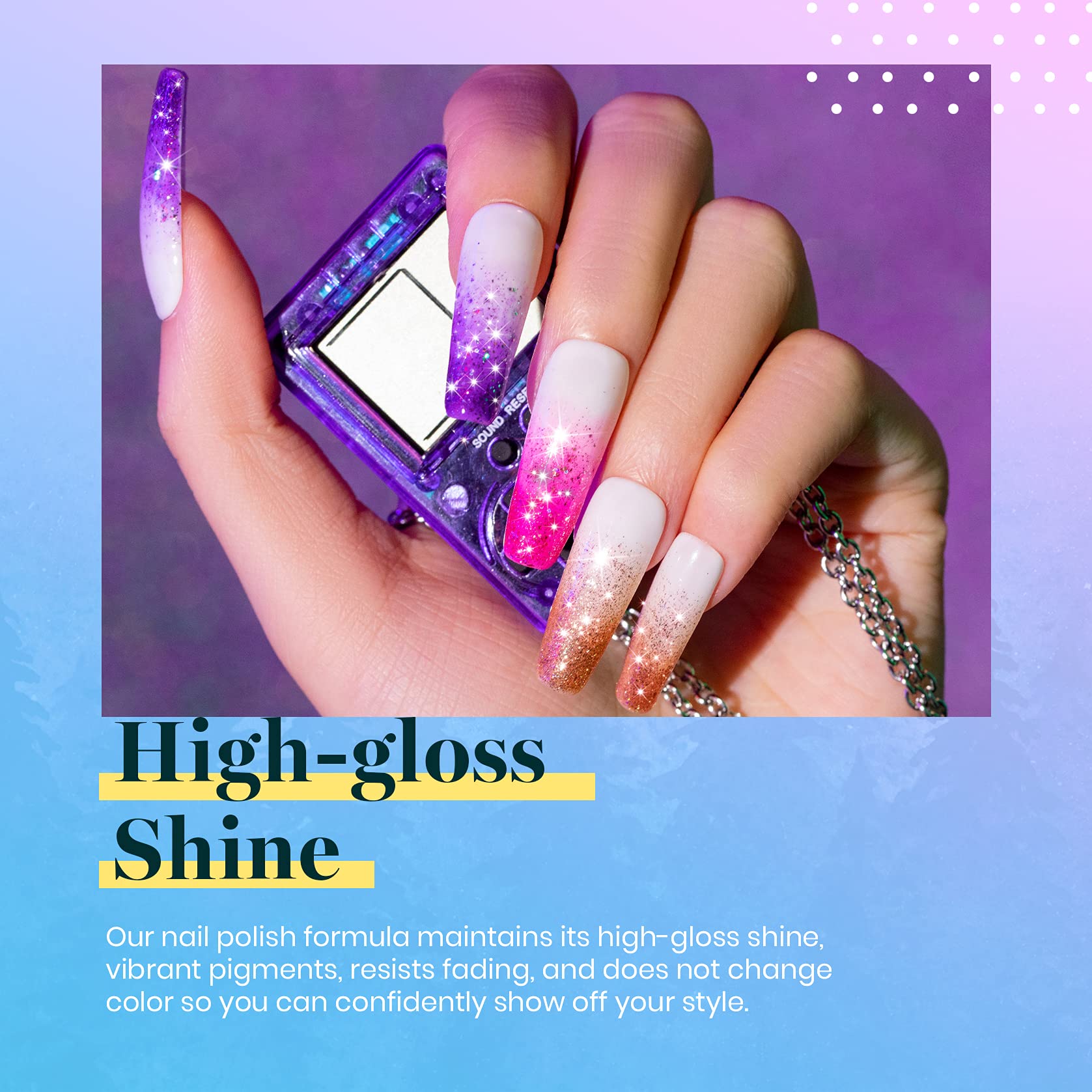 Foto 6 | Esmalte De Uñas Con Purpurina Con Forma De Escarabajo, 6 Unidades, Rosa, Plata Y Platino - Venta Internacional.