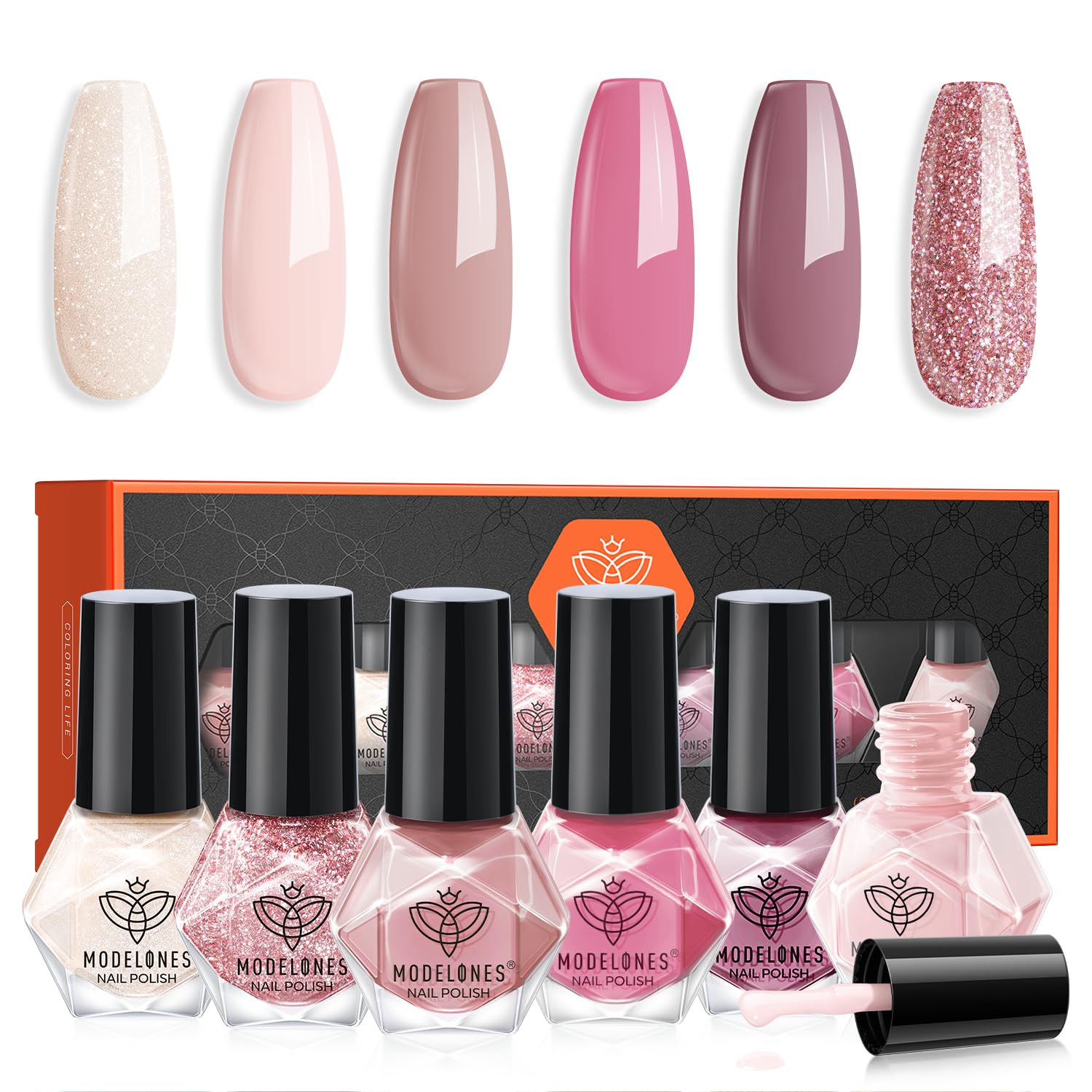 Set De Esmaltes De Uñas Modelones, 6 Colores, Para Mujeres Y Niñas - Venta Internacional.