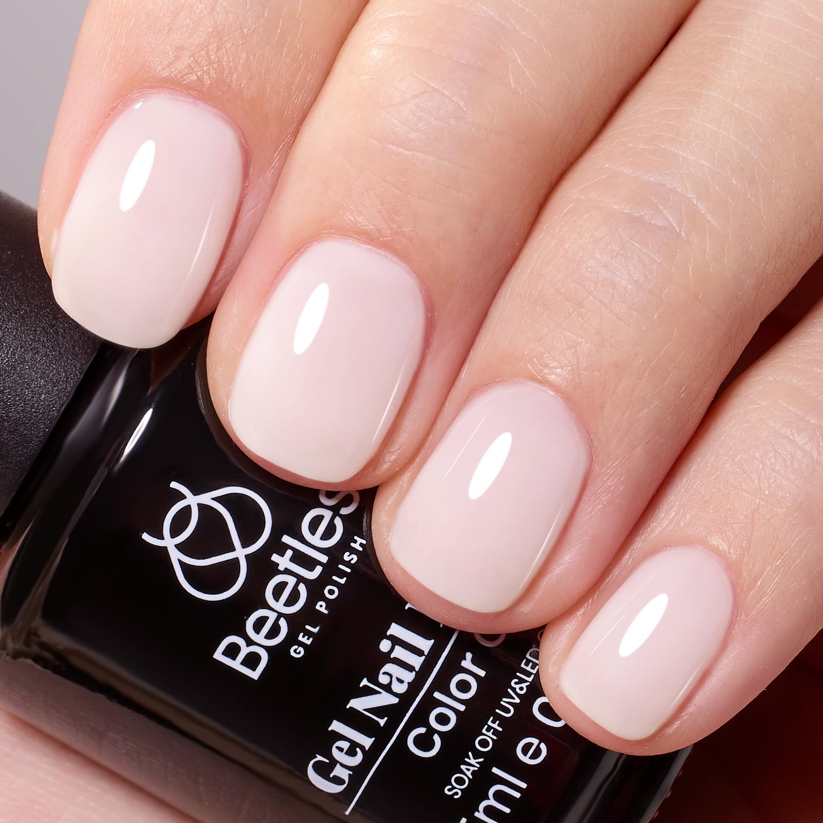 Esmalte De Uñas Beetles Jelly Gel, 15 Ml, Rosa Nude, Translúcido - Venta Internacional.
