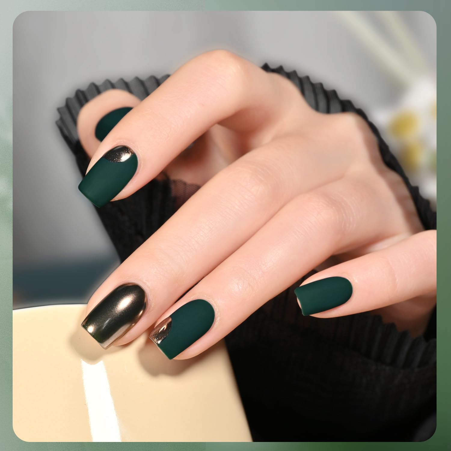 Foto 5 pulgar | Set De Esmaltes De Uñas En Gel Gaoy Green Dark Forest Green Blue Grey - Venta Internacional.