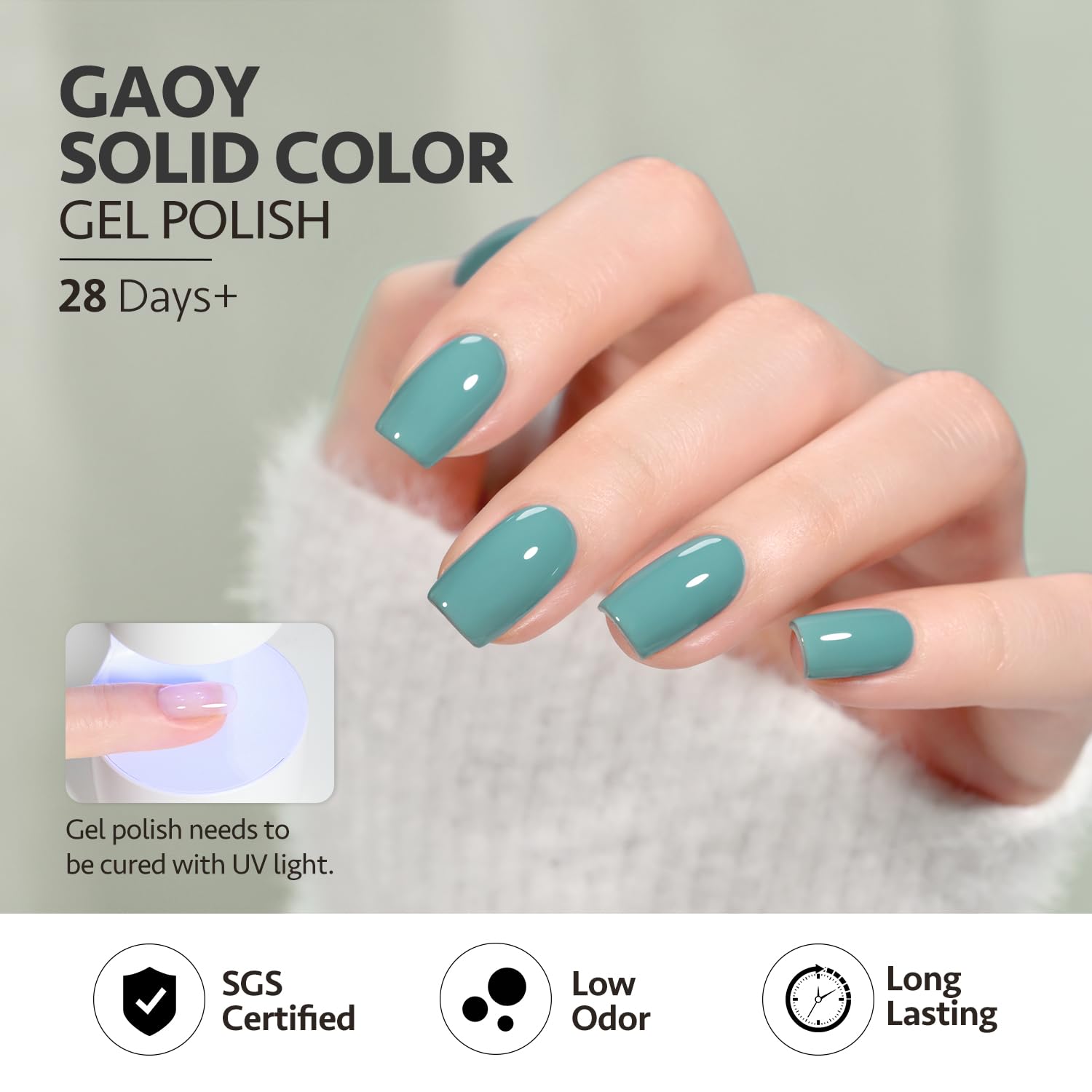 Foto 6 pulgar | Set De Esmaltes De Uñas En Gel Gaoy Green Dark Forest Green Blue Grey - Venta Internacional.