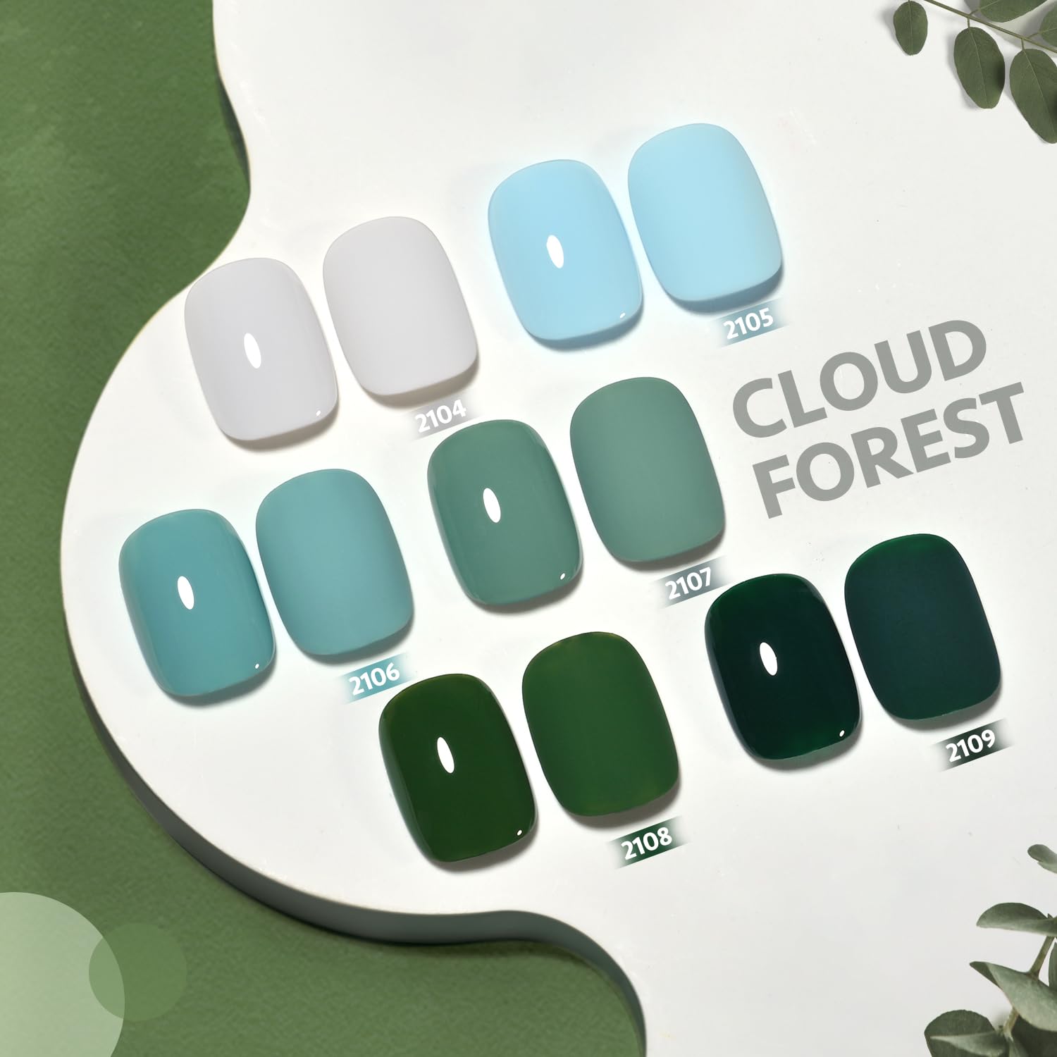 Foto 7 pulgar | Set De Esmaltes De Uñas En Gel Gaoy Green Dark Forest Green Blue Grey - Venta Internacional.