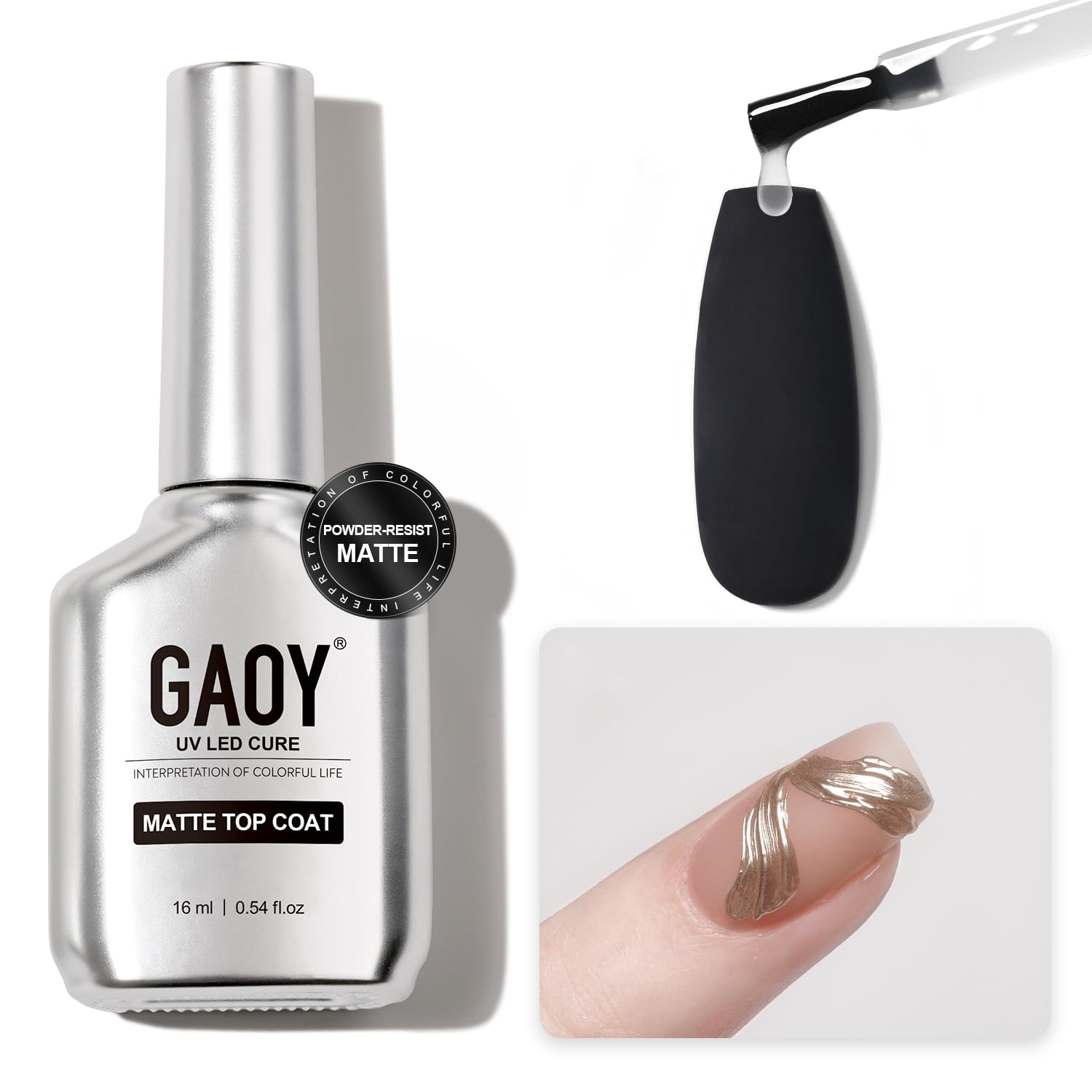 Foto 1 | Capa Superior De Gel Mate Gaoy Para Esmalte De Uñas En Gel, 16 Ml - Venta Internacional.